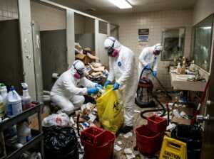 expert hoarding restroom cleanup