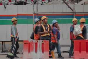 certified post construction cleaners at work in a renovation site