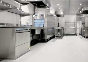 clean commercial restaurant kitchen