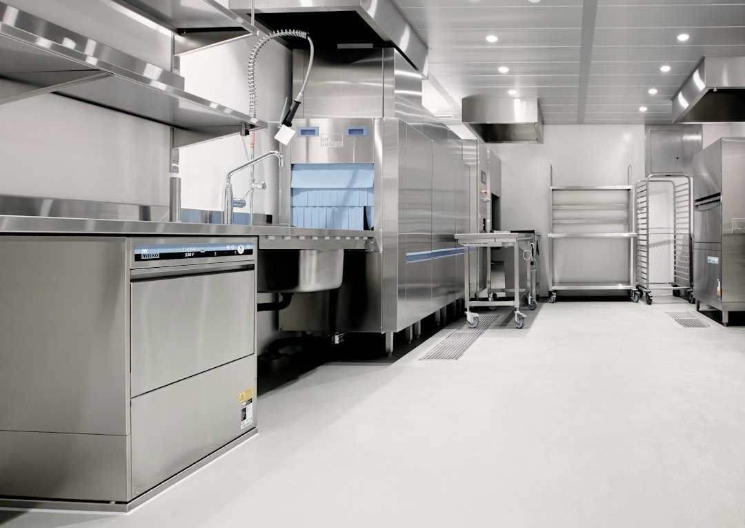 clean commercial restaurant kitchen