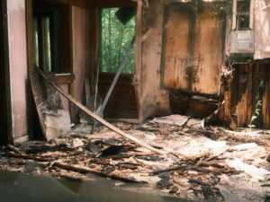 fire and water damage recovery in a home